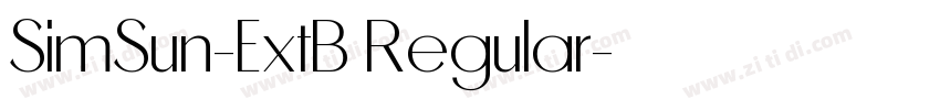 SimSun-ExtB Regular字体转换